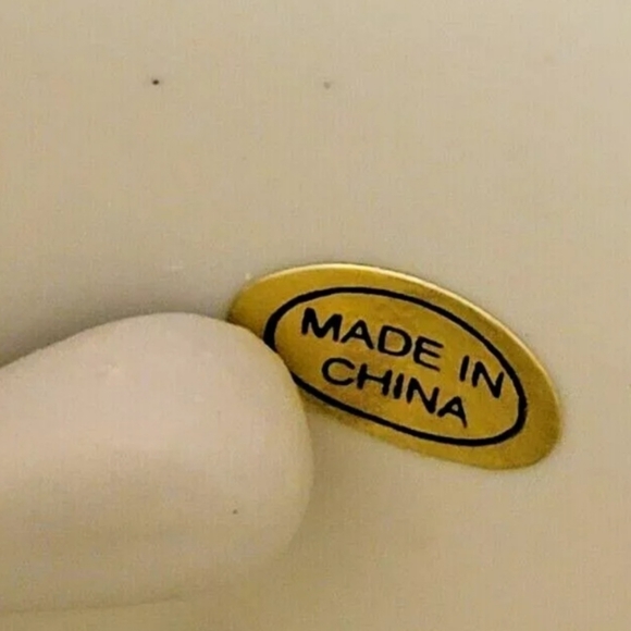 Ruby Throated Hummingbird Handpainted Porcelain White Bell w/Floral Decor - Picture 8 of 8